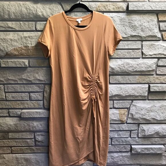 Garnet Hill Women's Midi Dresses in Navy and Tan - Picture 8 of 9